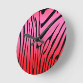 Zesty Zebra Red Ronde Klok (Hoek)