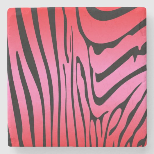Zesty Zebra Red Stenen Onderzetter (Voorkant)