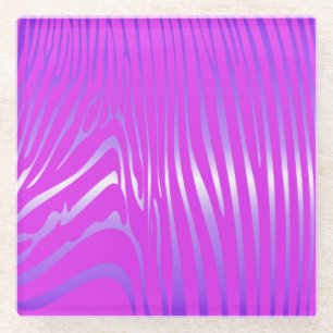 Zesty Zebra roze glazen Onderzetter