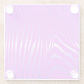 Zesty Zebra roze glazen Onderzetter (Achterkant)