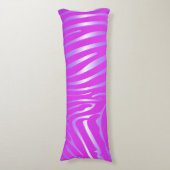 Zesty Zebra roze lichaam kussen (Voorkant Verticaal)