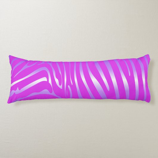 Zesty Zebra roze lichaam kussen (Voorkant)