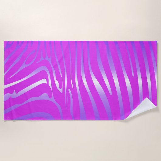 Zesty Zebra roze strandlaken (Voorkant)