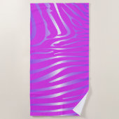 Zesty Zebra roze strandlaken (Voorkant)