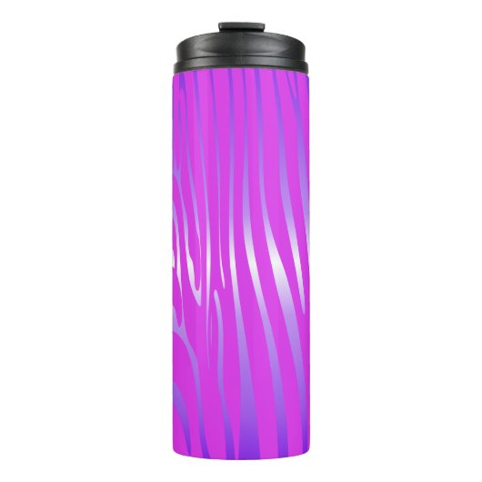 Zesty Zebra roze thermische droogtrommel Thermosbeker (Voorkant)