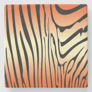 Zesty Zebra Sinaasappel Stenen Onderzetter