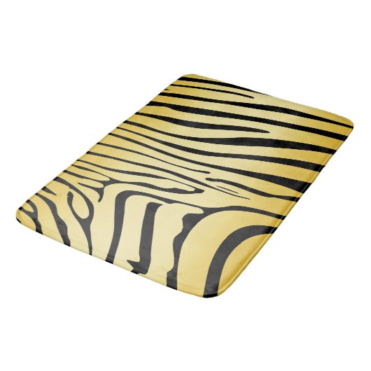 Zesty Zebra Yellow Badmat (Gekanteld)