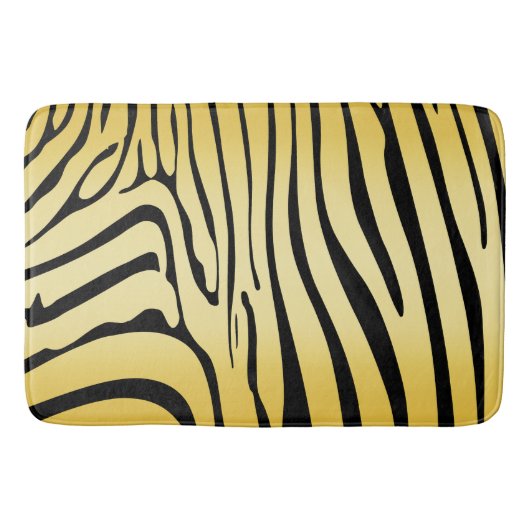 Zesty Zebra Yellow Badmat (Voorkant)