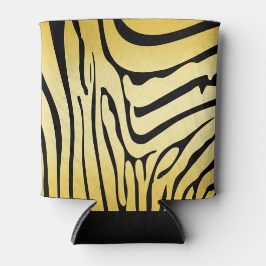 Zesty Zebra Yellow Blikjeskoeler (Voorkant)