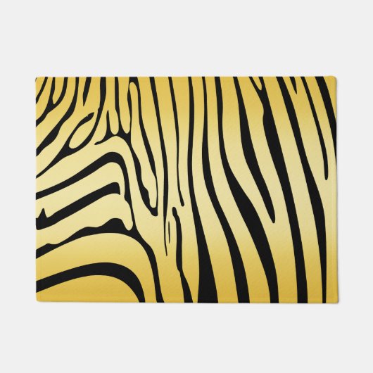 Zesty Zebra Yellow Deurmat (Voorkant)