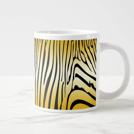 Zesty Zebra Yellow Grote Koffiekop (Rechts)