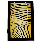 Zesty Zebra Yellow Medium Cadeauzakje (Voorkant)