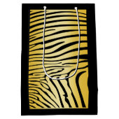 Zesty Zebra Yellow Medium Cadeauzakje (Achterkant)