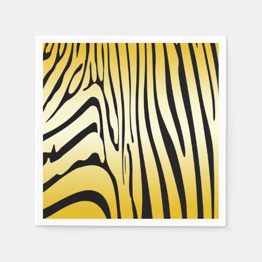 Zesty Zebra Yellow Servet (Voorkant)