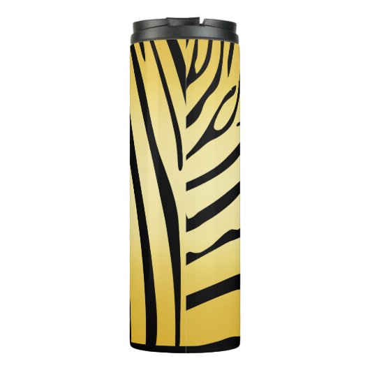Zesty Zebra Yellow Thermosbeker (Achterkant)