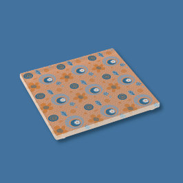 Zesty Zomer Bloemen Patroon Glazen Onderzetter