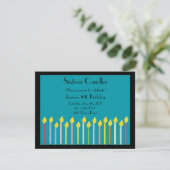 Zeszestien kaarles Birthday Uitnodiging (Staand voorkant)