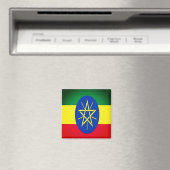 zET001 ETHIOPIA, FLAG, Afrika, Fridge Magneet (Insitu (Vaatwasser))