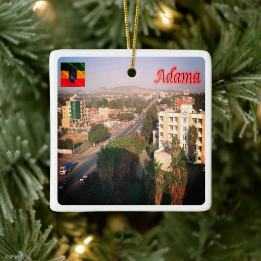 zET004 ADAMA, Ethiopië, Afrika, Keramisch Ornament (Boom)