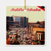 zET006 ADDIS ABEBA, bruisend centrum, Keramisch Ornament (Achterkant)