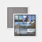 zET012 ADDIS ABABA, Mosaic, Ethiopië, Fridge Magneet (Voorkant / Achterkant)