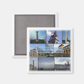 zET014 ADDIS ABABA, Mosaic, Ethiopië, Fridge Magneet (Voorkant / Achterkant)