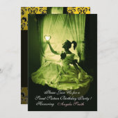 ZET 16 PARTIJ, GEEL GROEN ZWARTE DAMASK KAART (Voorkant / Achterkant)