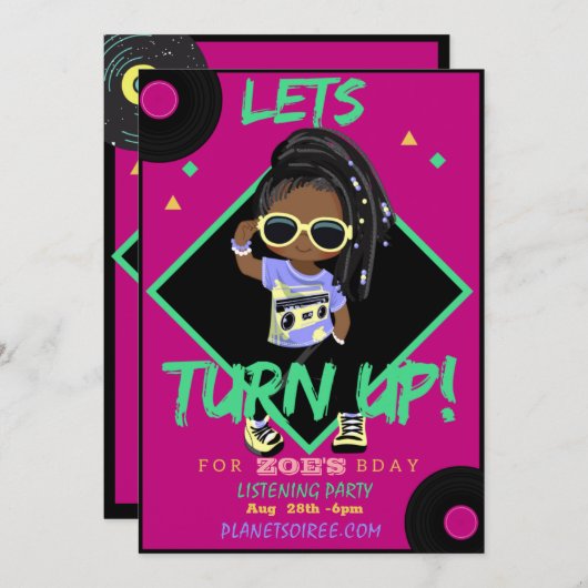 Zet 1 de Kaart van de Uitnodiging van de Dag van d (Voorkant / Achterkant)