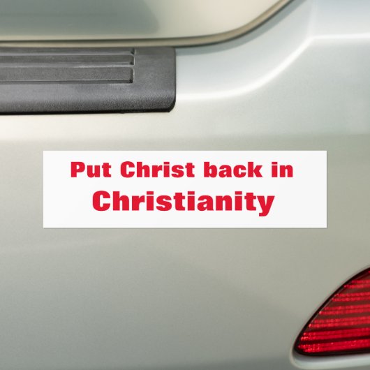 Zet Christus Achterbumper Bumpersticker (Op auto)