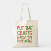 Zet de ambachten terug in de kerst tote bag (Achterkant)
