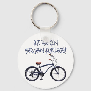 Zet de FUN tussen je benen - blauw Sleutelhanger
