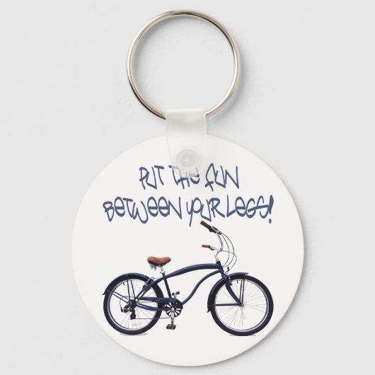 Zet de FUN tussen je benen - blauw Sleutelhanger (Voorkant)