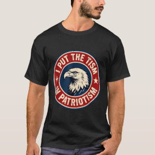 Zet de In Patrio Grappige Adelaar Usa Vlag 4de Jul T-shirt