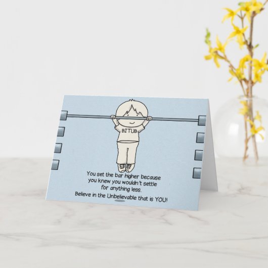 Zet de lat hoger kaart (Gele Bloem)