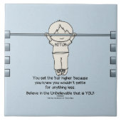 Zet de lat hoger tegeltje (Voorkant)