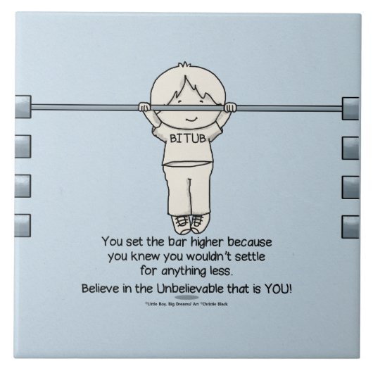 Zet de lat hoger tegeltje (Voorkant)