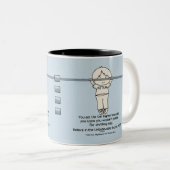 Zet de lat hoger tweekleurige koffiemok (Voorkant rechts)