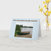 ZET DE RIEMEN IN HET WATER EN GENIET VAN *VERJAARD KAART (Gele Bloem)