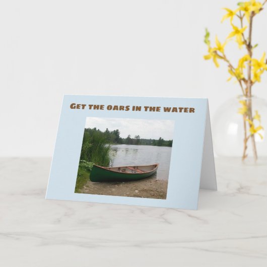 ZET DE RIEMEN IN HET WATER EN GENIET VAN *VERJAARD KAART (Gele Bloem)