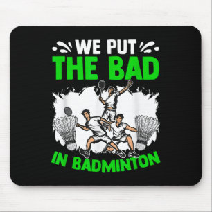 Zet de slechte racket shuttle sport hobby badminto muismat