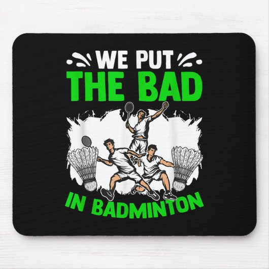 Zet de slechte racket shuttle sport hobby badminto muismat (Voorkant)