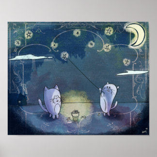 Zet de sterren in haar Sky Print