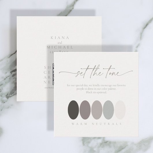 Zet de Tone Warm Neutrals Kleurenpalet ID1020 Informatiekaartje