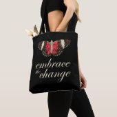 Zet de Verandering in - Roze Butterfly Tote Bag (Dichtbij)