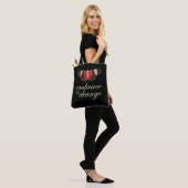 Zet de Verandering in - Roze Butterfly Tote Bag (Op model)