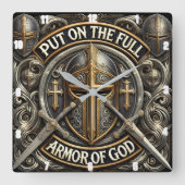 ZET DE VOLLE WAPENRUSTING VAN GOD AAN VIERKANTE KLOK (Voorkant)