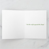 Zet de wolf aan om de schapen te bewaken, Wenskaar Kaart (Binnen)