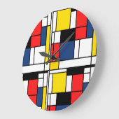 Zet deze Mondrische stijl klok in je kantoor (Hoek)
