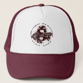 ZET DIT - Spatter Oval Burgundy Trucker Pet (Voorkant)
