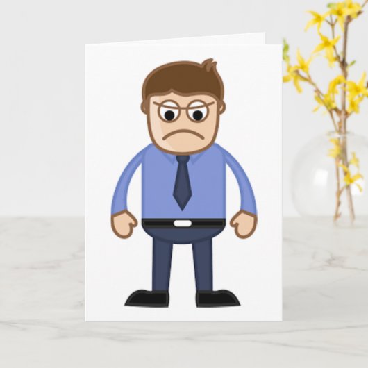 ZET EEN GLIMLACH OP JE GEZICHT *BAAS* OP VERJAARDA KAART (Gele Bloem)